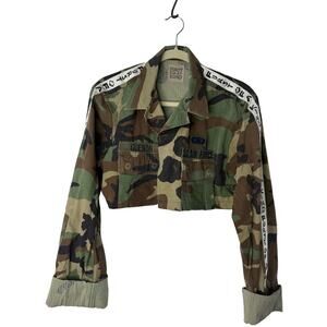 Furst of a Kind Cropped Military Camo Jacket U.S. Air Force Oversized Small